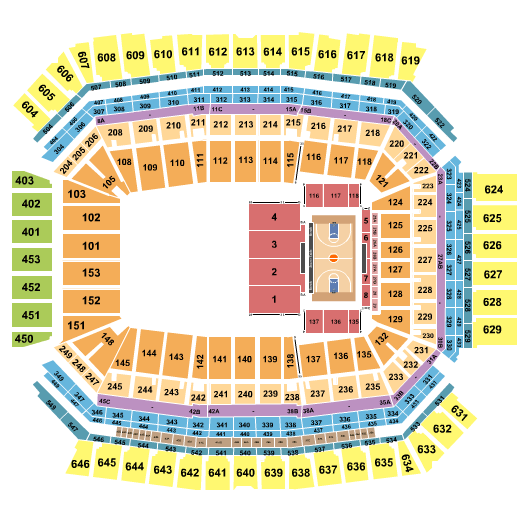 Lucas Oil Stadium NCAA Seating Chart